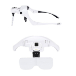 Ehete tootmiseks, Opspringi suurendusklaasid &ndash; peav&otilde;ru luup 5 eemaldatava l&auml;&auml;tse ja LED-valgustiga