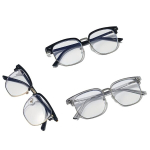 Meeste lugemisprillid, 3PACK (sidabrinis skaidrus + auksinis juodas + sidabrinis juodas) + 3,0X