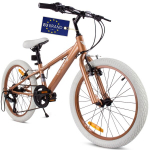 Laste jalgratas 20 tolli poistele v&otilde;i t&uuml;drukutele, 6 k&auml;iku, laiad rehvid, Shimano Verdant Rowan Cappuccino