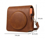 Kaameratarvikud, Fintie &uuml;mbris Instax Square SQ1 kiirkaamera jaoks &ndash; esmaklassiline kaitsev reisikaamera korpuse kate eemaldatava pruuni rihmaga,