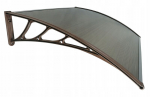 Varikatus ukse kohal Metal-gum, 150x100 cm, pruun