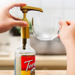 Aplikatsioonid, kaunistused, kleebised, kuldse kohvisiirupi pump &ndash; kohvimaitseline siirupipump siirupipudelitele Sobib 25,4 untsi/750 ml pudelitele &ndash; 2 pakki,