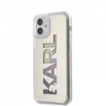 Tagakaaned Karl Lagerfeld       iPhone 12 5.4'' Liquid Glitter Multi Mirror Cover    Silver