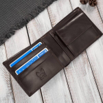 Elegantne meeste pruun nahast rahakott RFID kaitsega Paolo Peruzzi AY-11-BR