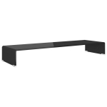 telerikapp，telerialus klaasist 100 x 30 x 13 cm must CFE61517