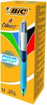 Pastapliiatsid BIC 4 COLORS GRIP, 12 tk, 214743