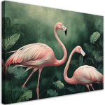 Seinapilt, flamingod, botaanika, loodus