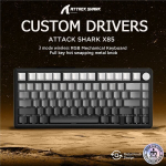 Attack Shark X85 traadita mehaaniline klaviatuur TFT -ekraani ja RGB -ga - M75Pro White