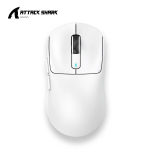Attack Shark X3 Bluetooth Mouse Pixart Paw3395 Triple Connector-X3Pro White-4K