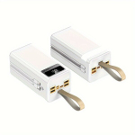 Akupank Universaalne USB -C toitlustusjaam LED -ekraaniga - topelt USB/aku v&otilde;imsus - valge