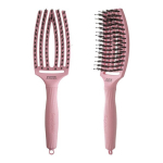 Olivia Garden Fingerbrush Soft Pink - Harja juustele metssekarvaga, keskmine, Amazoni roosa terviseks