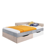 Voodi Sigma SI 16, valge/hall/hele pruun