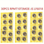 10-100tk Treipingi CNC Treiteranžeeri Terahoidja Sulamteras CNC Karbiiditera Karbiidit&auml;ppist&ouml;&ouml;tlus RPMT10T3MOE-JS LF6018, 30 vnt