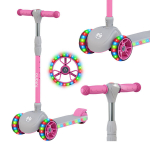 Tulano Rookie 15 pink tasakaaluratas-t&otilde;ukeratas &ndash; vilkuvate LED-ratastega