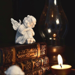 Ingli vanus aiakujude kujukesides Fairytime Angeli skulptuur kodukaunistamine_, style4494
