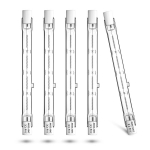 R7s 300W halogeenlamp 118mm - lineaarne halogeenvalgusti soe valge 2800K, turvavalgustitele, maastikuvalgustusele, 5 tk pakendis