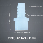 5tk Plastikust Meeste Keere Vooliku &Uuml;hendus G1/2 G3/4 Toll Pagood&uuml;hendus Veepumba Seade., G3/4&ndash;14 mm (0,55 colio)