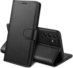 Samsung Galaxy S24 ULTRA kaitse&uuml;mbris - Must rahakotiga klapp magnetiga, kaartide hoidmine Phonillico&reg;