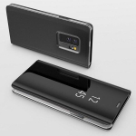 Coque pentru Samsung Galaxy S10 - Housse Etui Rabat Miroir Noir Protecție Clear View [Phonillico&reg;]