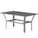 Abilaud R&otilde;dulaud Metall Lamell-disainiga Ilmastikukindel Kohvilaud Aialaud 91,5 x 55 x 45 cm Tumehall, Tamsiai pilka