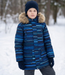 Huppa Poiste talveparka ROMAN, navy pattern