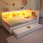 P&auml;evavood v&auml;ljat&otilde;mmatava, LED, USB, 90x200 cm, valge