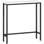 Konsoollaud marmorimitatsiooniga ja toekas, 75 x 24 x 76 cm, must