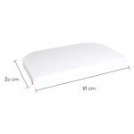 Paigaldatav voodilina 2-pakk babybay Deluxe Jersey 89x50cm valge