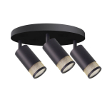 Laelamp Candellux Flin 3xGU10 must-kuldne moodne disain