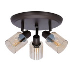 Laelamp Candellux Agra 3x40W E14 merevaigukollane klaasist vari
