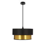 Ripplamp Candellux Erna, satiinviimistlusega, E27 1x60W, must ja kuldne vari