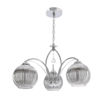 Candellux Sierra rippvalgusti, 3-lambiline, kroom, klaasist varjudega