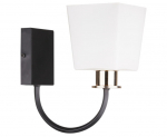 Candelluxi seinalamp Schubert, must/valge