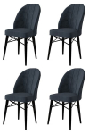 4 tooli komplekt Ritim, antratsiidi/musta v&auml;rvi