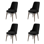 4 tooli komplekt Pare, must/pruun