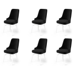 6 tooli komplekt Pare, must/valge