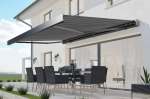 Terrassimarkiis Prime Automatic LED-valgustuse ja anduriga, 400x300 cm, hall/valge