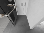 Mexen Kioto+ L du&scaron;iseinaga riiul Walk-in 120 x 200 cm, must raam, harjatud nikkel - 800-120-123-97-70