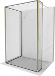 Mexen Kioto du&scaron;isein Walk-in 120 x 70 x 30 cm, must raam, kuldne - 800-120-070-221-50-70-030