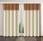 Eurofirany pimendav kardin ZMH-149, 160x250 cm, pruuni/beeži v&auml;rvi