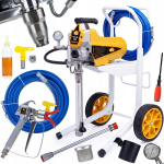 Airless V&auml;rvipihusti Rosfix Tornado RT2 UltraSpray Cart &ndash; Ratastega lihtne transport, R&otilde;hk 22 MPa