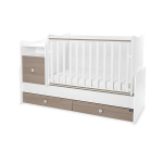 Muudetav lastevoodi Lorelli Trend Plus New, 110x62/161x62 cm, valge/merevaigu tooni