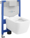 Mexen Stella WC aluskonstruktsiooni Fenix XS-F seinakinnitus koos WC-poti, l&auml;ikiv valge - 6803368XX00, 51 x 35 x 36 cm