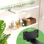 Seinakinnitusega riiulikandur metallist vastupidav komplekt 4 tk must 10 cm &mdash; riiulikandurid, loft kandurid, riiuli kinnitus, mustad m&ouml;&ouml;blitarvikud, riiulitoed, riiuli paigalduskomplekt, metallist kandur