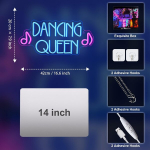 LED neoon dekoratiivne silt Dancing Queen seinakaunistus kaasaegne 42x28cm &mdash; seinavalgusti, toa kaunistus, led valgustus, sisekujundus, kingitus tantsijale, seinaneoon, baari dekoratsioon