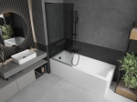 Mexen Next L vanniseinale paigaldatav 1-tiivaline 80 x 150 cm, grafiit, must - 895-080-000-03-40-70