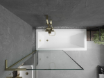 Mexen Next L 1-osaline vannisein 90 x 150 cm, must raam, kuldne - 895-090-000-03-70-50