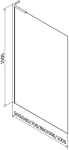 Mexen Next L vannitoa vahesein 1-klapp 100 x 150 cm, triibuline, must - 895-100-000-03-09-70