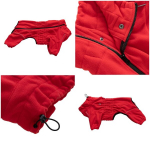 Koera jope riietus vest fliisist soe talveks punane 4XL &mdash; koerariided, koera talvekombinesoon, suure koera riided, tuulekindlad koerariided, helkuriga koerajope, soe koeradress, koerte talvetarbed
