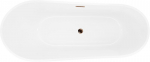 Mexen Dora vann vaba seisev 160 x 75 cm, valge, &uuml;levool roosa kuld - 52071607500-60, 160 x 75 cm